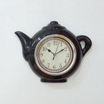 인테리어 사무실 브라운 예쁜 아날로그 숫자 벽시계, 블랙