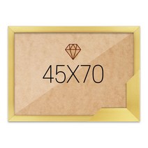 보석십자수 패브릭형 액자 45x70 고급형 슬림 우드 골드 (아크릴 보호필름-스티커판 포함), 단품, 1개