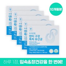 덴티 구강 특허 유산균 잇몸 입냄새 구취 제거 자일리톨 함유 120g 2개월분, 5박스, 60정