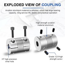 LR D D19L25 알미늄 탄성 권선 샤프트 커플러 모터 커넥터 6/7/8/9/10mm 골무 연한 CNC, 14 9mmX10mm