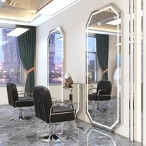 미용실경대 이발소 거울 무대 미용실 특수 미용실 벽 전신 이발 거울 바닥 거울, 2.Single mirror