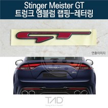 TaD 스팅어 마이스터 GT 엠블럼 랩핑 레터링 CK 스티커, 퓨어화이트(엠블럼미포함)