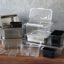 PC 스텐 바트 밧드 타공 받드 물받이 뚜껑 업소용 식당 반찬통 냉장고정리, PC 밧드 구성, FULL(1/1) 사이즈, 슬라이드 돔커버 (세로형)