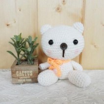 아트박스/러브컨츄리 화이트 곰도리-방울솜포함 [인형DIY], 본품, 본품