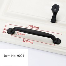 가구부속자재 가구 캐비닛 손잡이 및 손잡이 용 검은 색 손잡이 주방 손잡이 서랍 손잡이 캐비닛 당김 찬장 손잡이 손잡이, 9004-128
