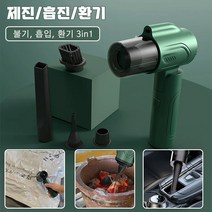 3in1 진공 차량용 청소기 복합기, 그린
