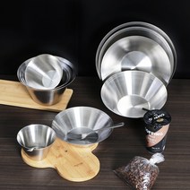 스텐 샐러드볼 아이스크림그릇 디저트 시리얼 요거트볼 화채 빙수, 화채볼, 5호, 1개