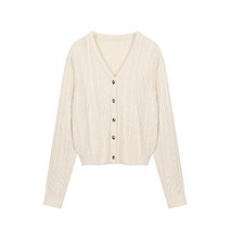 탱커스 [탱커스] 여성 비스코스 지그재그 패턴 가디건