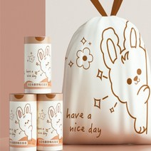 누블리 차량용 쓰레기봉투 자동차 쓰레기통 휴지통, 60매, 쓰담냥