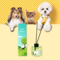 [1+1특가]위스펫 반려동물 강아지 고양이 천연 아로마 디퓨저 선물 실내방향제 120ml, 자스민+자스민, 라탄코스터