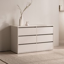 루에나 3단 와이드 서랍장, 크림화이트