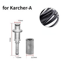 무선고압세척기 Karcher K 압력 와셔 파이프 팁 수리 커넥터 어댑터 용 슬리브가 있는 호스 플매트 카펫 러그 피팅, [01] A