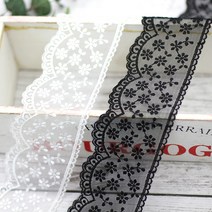 원단킹 TR레이스] 7.5cm 눈꽃송이 2color(98259), 백아이보리