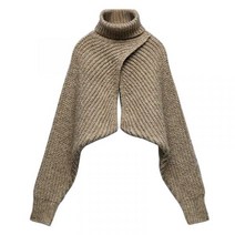 ZARA 크로스 니트 암워머 케이프 스웨터 05536167706