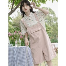 여성점프수트 데님멜빵바지 여자멜빵반바지 여름 핑크 반바지 카고 캐주얼