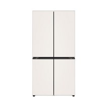 [E] LG 오브제컬렉션 5도어 글라스 냉장고 M873GBB152/M873GKB152, 클레이핑크/베이지