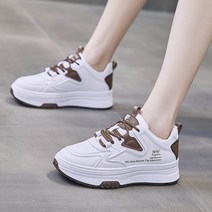 여성 운동화 키높이 스니커즈 여자운동화 통굽 인박카001 작은 흰색 신발 여성 2022 새로운 모든 일치 두꺼운 바닥 증가 2023 봄 가죽 캐주얼 운동화 여성 신발 봄과 가을