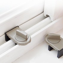 베란다잠금장치 추락사고방지 방범, 베란다잠금장치-브라운