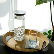 열탕 소독 가능 위생적인 내열유리물병 1.3L 3종, 퓨어 스텐 뚜껑 내열유리 물병 1.3L