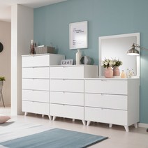 퍼니아트 루카 광폭 3단서랍장 800, 바디화이트_화이트