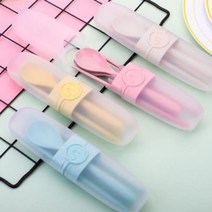 환경 지키미 수저세트 소풍 여행 수저통, 1소풍수저세트-핑크다다몰