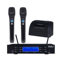 K-9300STM 충전식 2체널 무선마이크 시스템 900메가 41체널 송수신거리 조절가능 배터리 잔량표시