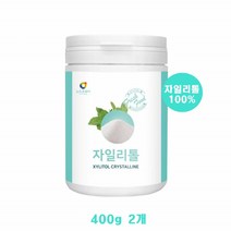 핀란드 산 자일리톨 100% 400g 2통 크리스탈 분말 가루 천연 감미료 설탕 추천, 2개