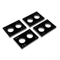 2x4 조각 스케이트 보드 롱 보드 충격 패드 라이저 0.6cm 또는 0.8cm 검정 8mm, 블랙, 설명