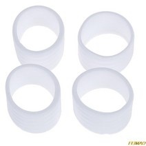 4 Pcs 실리콘 테니스 라켓 그립 링 핸들 클로저 고무 링, 2.WHITE