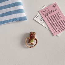 애치비 단선방지 실리콘 케이블수납형 보호캡2p, #곰돌이*2, 1개