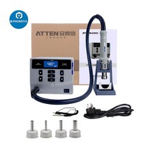 ATTEN 1000W 공기 총 디지털 디스플레이 BGA 재작업 스테이션 자동 수면 수리 납땜 제거 110V / 220V, ST862D add 4 Nozzles, 110V US PLUG