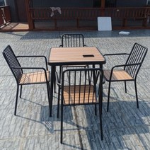 테라스 이케아 야외 테이블 세트 의자 철제 포장마차 원목 조립식 편의점 플라스틱 나무 파라솔 커피숍 벤치 포차 피크닉 선배드 평상, 70x70x75 세트2