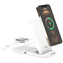 VOOH 3in1 15W고속무선충전기 갤럭시 아이폰 워치 TWS, 애플워치용, 1개