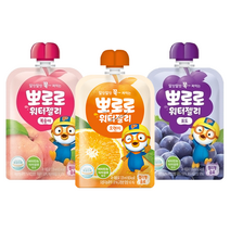 뽀로로 워터젤리 3종 복숭아 5개+포도 5개+오렌지 5개 총15개, 단품