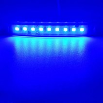 카라반트레일러 10PCS 9SMD 라이트 타원형 통관 트레일러 24V 트럭 캐러밴 레드 LED 사이드 마커 표시 등 브레이크 후면 경고 램프 12V 167352, Blue