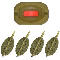 Carp Fishing Method 피더 세트 인라인 방법 4개 미끼 홀더용 퀵 릴리즈 1개 잉어 낚시 장비 태클 USA 미국, 4 Feeders(15g,20g,25g,35g)