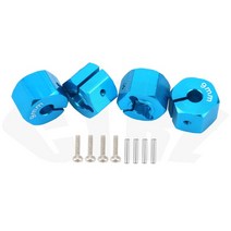 알루미늄 휠 육각 드라이브 허브 핀 나사 포함 RC 자동차 크롤러 HSP HPI Tamiya Traxxas 슬래시 5mm 6mm 7mm 8mm 9mm 10mm 11, Blue 9mm