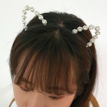 별나라공주 진주 고양이 귀 머리띠 헤어밴드