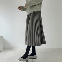 [어반프랑] 리그 벨벳 스웨이드 주름 롱 플리츠 스커트
