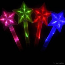 4색 콘서트 축제 LED 스타 야광봉 홈파티 컨셉촬영 드레스코드 특별한날 스몰웨딩 연말행사, 옐로우