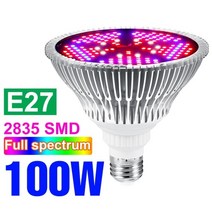 식물재배기 수경 재배기 가정용 실내 스마트팜 LED 채소 야채 재배 상추 키우기 베란다 텃밭 성장 빛 전체 스펙트럼 27 전구 14 램프 온실 꽃 씨앗 성장 빛, e27 100w, 2년 보증, 협력사
