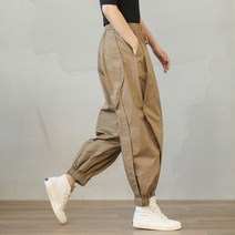 바지 일본과 한국 브랜드 할인점 대외 무역 여성 의류 발목 묶인 슬리밍 여성용 느슨한 캐주얼 카프리 하렘