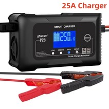 12V 배터리 HTRC 자동차 스마트 충전기 납산 PB AGM LiFePO4 자동 오토바이 10A 15A 20A 25A 24V, 25A Charger+UK PLUG