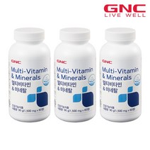 GNC 멀티비타민 앤 미네랄 (60정) x3병 총180정, 3병