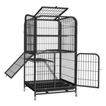 고양이 케이지 초대형 철장 이동장 가정용 실내 4단, 특대형 4단 블랙 95x65x150