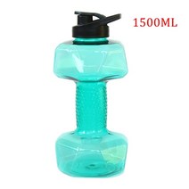 누오 무게 조절 덤벨 2키로 3키로 5키로 6키로 10키로 한혜진 양손 아령 덤벨 1.5 l2.2 l2.6 l 대형 물병 가능한 스포츠 실행 보디 빌딩 피트니스, 녹색-1500ml
