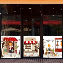 낭만창고 nang661-카페거리-커피한잔의 여유-뮤럴실사 시트지