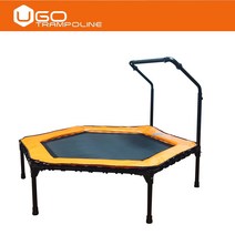 [공식판매처] UGO 유고 육각 트램폴린 국내생산 점핑 방방이, 육각 트램폴린(오렌지)+안전바