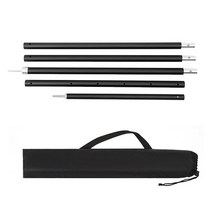 타프 실 헥사 차박 미니 백패킹 그늘막 방수 폴대 랩 라이너 쉘 대형 경량 . 캠핑 텐트 폴 차양 지원 폴 접이식 알루미늄 포 폴 스탠드 캐노피 차양 대피소 프레임로드, 검은색, 협력사