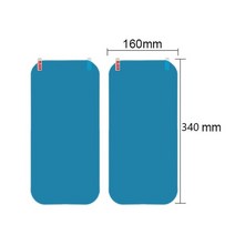 미러 스티커 사이드 2pcs 트럭 백 비 필름 자동차 대형 반사판 필름 보호 필름 눈부심 방지 비 안개 방지 홍수 소수성, 검은색